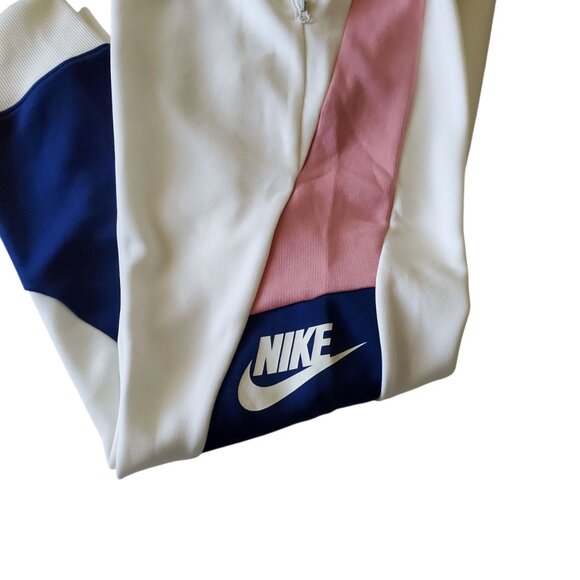 Nike Retro Streetwear Joggers Off White, Blue and Mauve Size Med - Picture 2 of 14